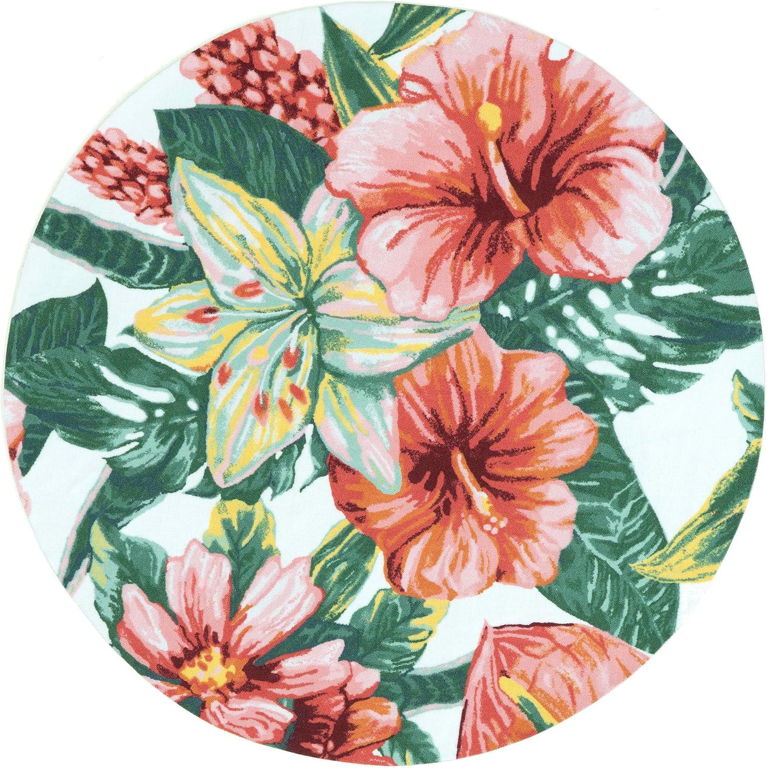 Nuloom Contemporary Floral Sabrina Indoor/Outdoor Patio Area Rug, 4' x 6', Multi