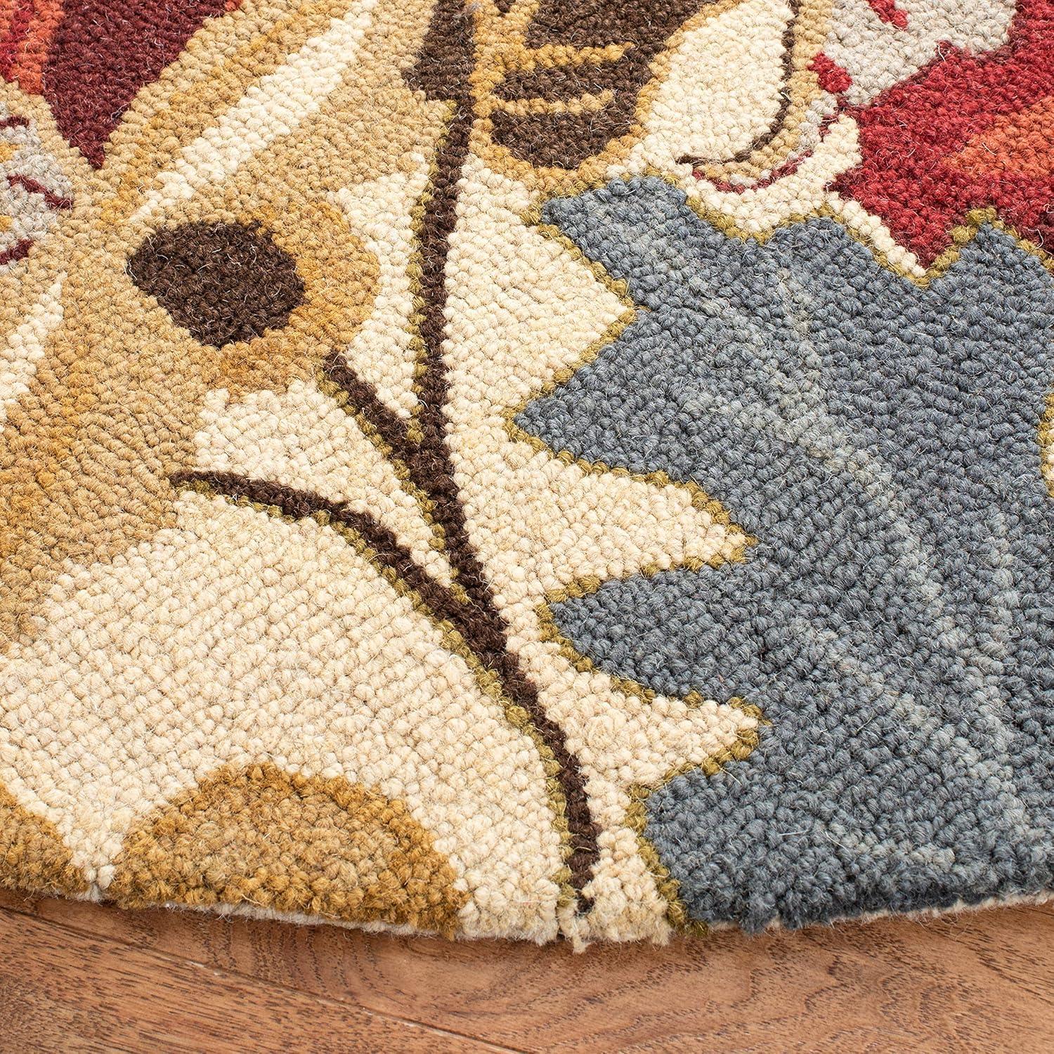 Jardin JAR952 Hand Tufted Area Rug - Beige/Multi - 6' Round - Safavieh.