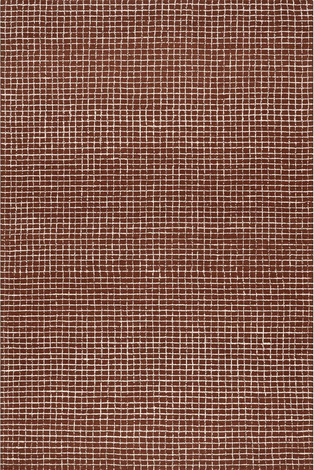 Nuloom Melrose Checked Wool Area Rug, 9' x 12', Chestnut