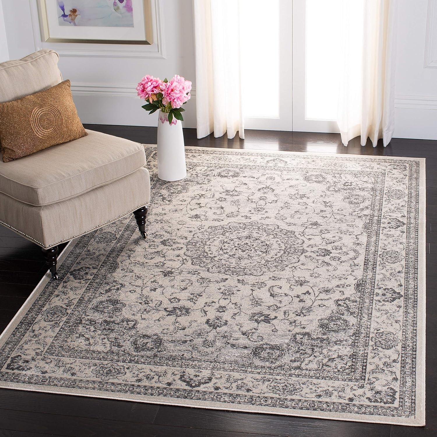 Atlas ATL960 Power Loomed Area Rug - Ivory/Beige - 7'10" X 10' - Safavieh.