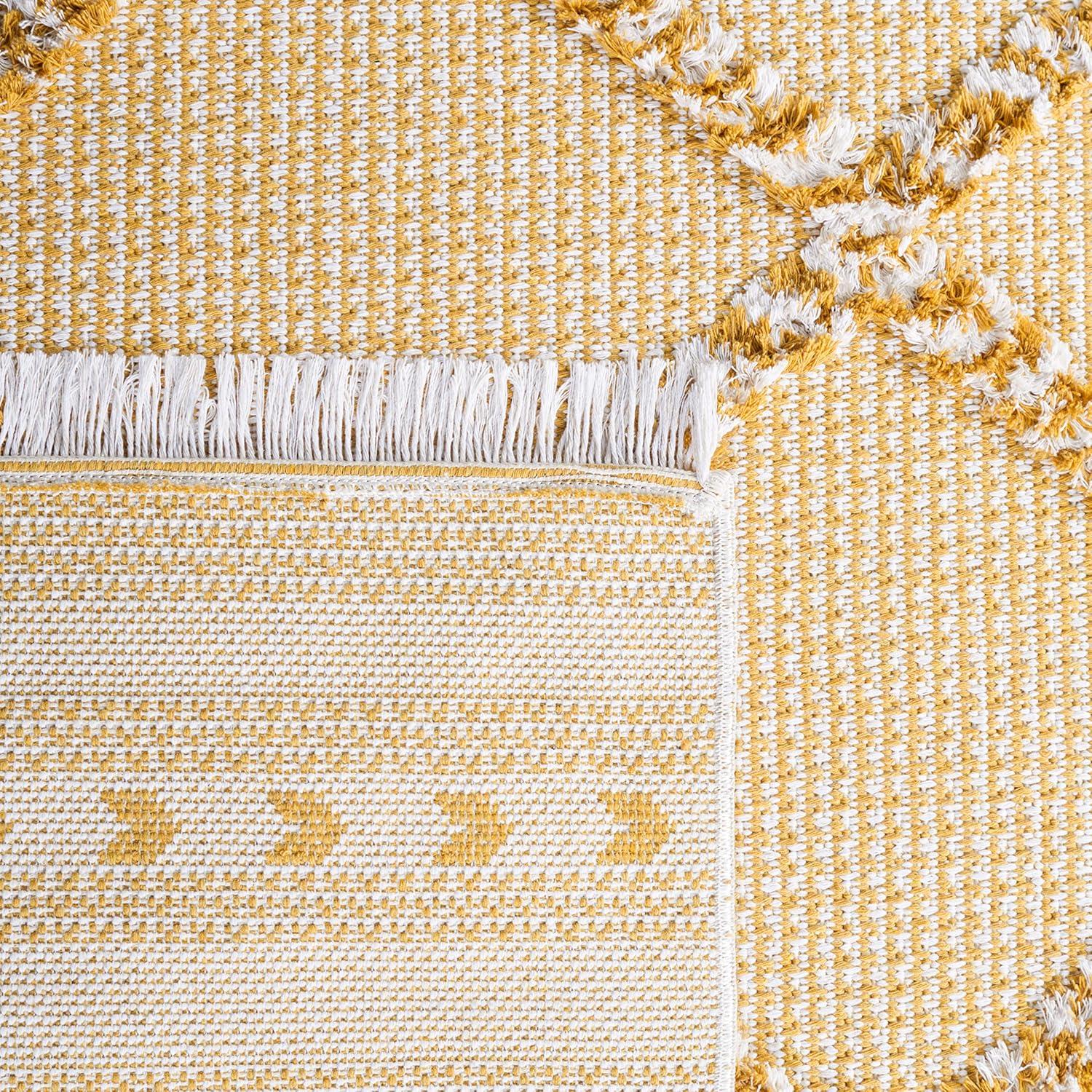 Augustine AGT714 Machine Made Indoor Area Rug - Gold/Ivory - 6'-4"x6'-4" - Safavieh