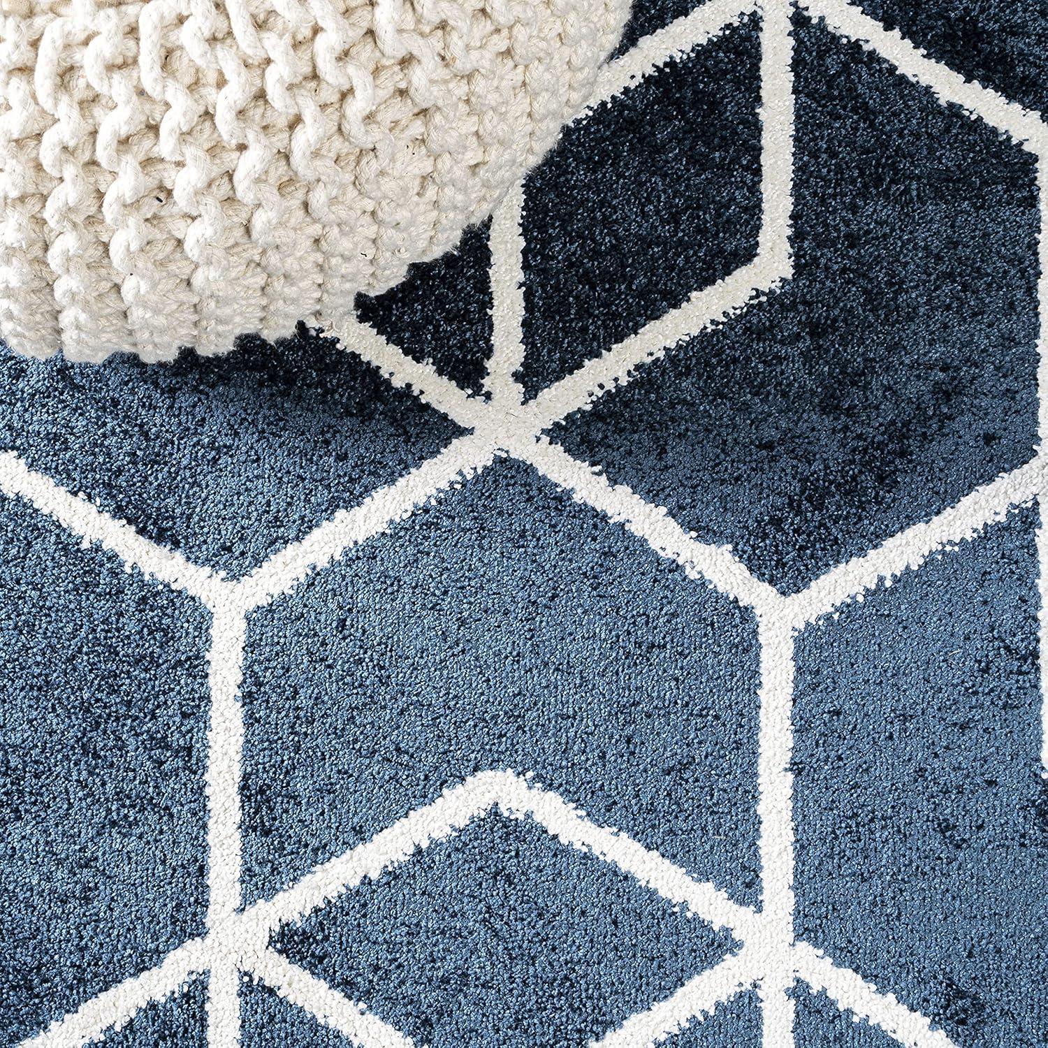 Tumbling Blocks Modern Geometric Area Rug - JONATHAN Y