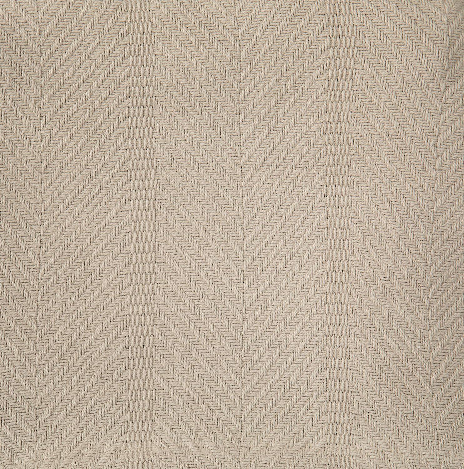 Sticky Toffee Lightweight 100% Cotton Throw Blanket, 50x60 in, Warm, Soft, Herringbone Weave, Boho Farmhouse Style