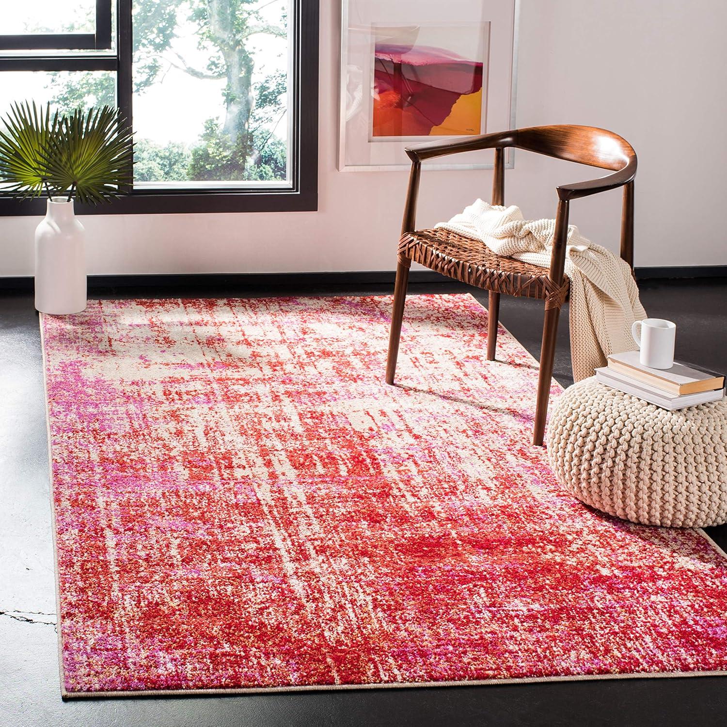 Adirondack ADR207 Machine Made Indoor Area Rug - Red/Gold - 5'-1"x7'-6" - Safavieh