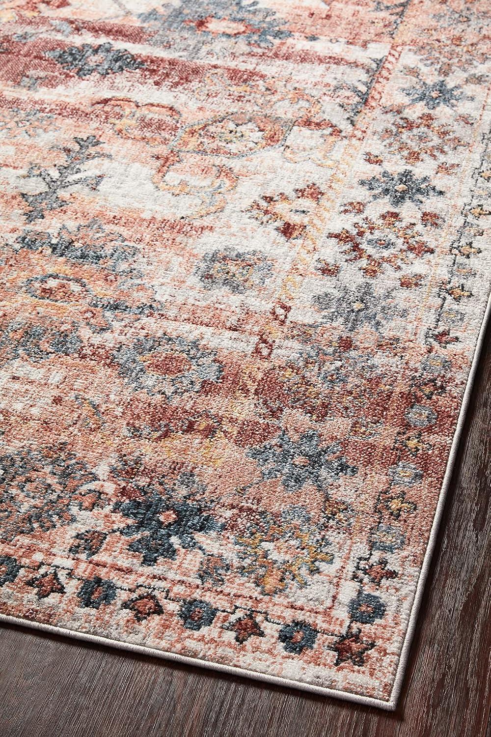 Ivory Elegance Rust & Multi Vintage-Inspired Area Rug 7'-10" x 10'