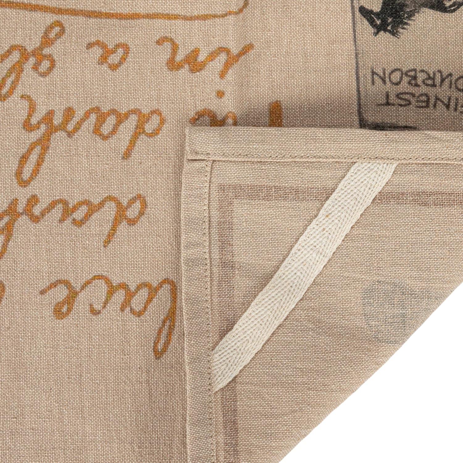 Creative Co-Op Cotton Printed Tea Towel with Cocktail Recipe Prints, Multicolor, Set of 8