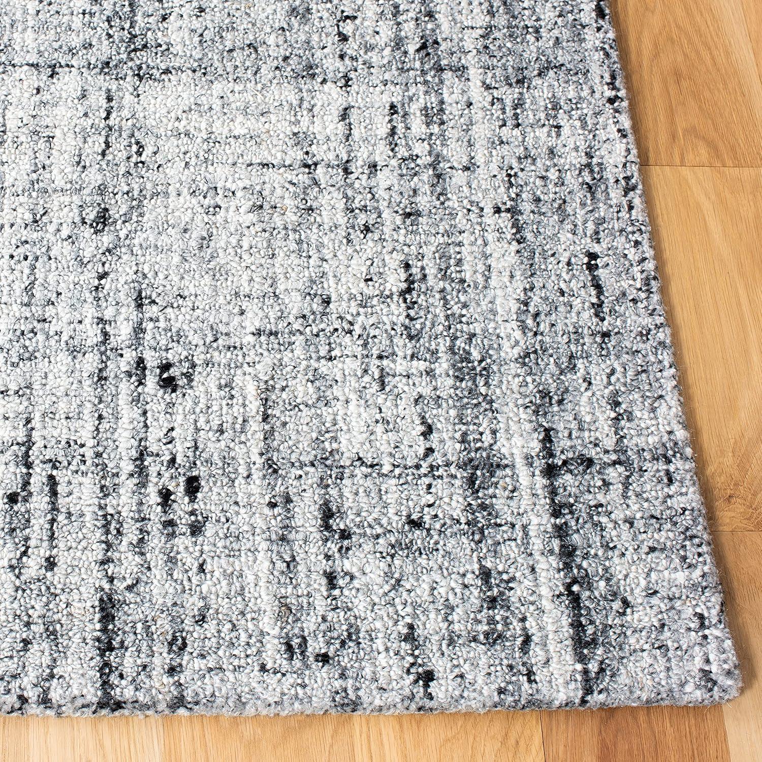 Abstract ABT141 Handmade Indoor Accent Rug - Grey/Black - 3'x5' - Safavieh