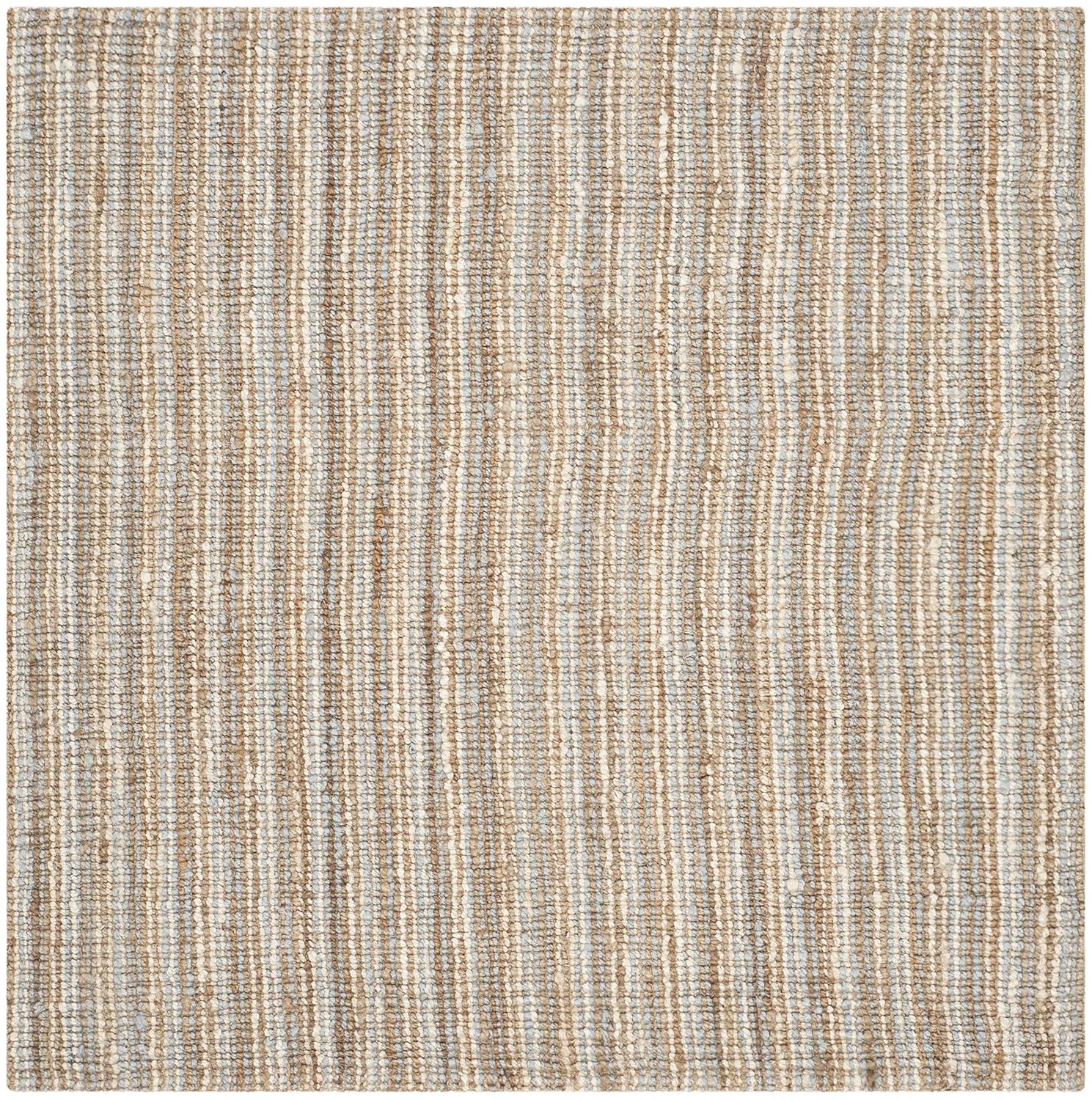 Natural Fiber NF447 Hand Woven Indoor Area Rug - Grey/Natural - 8'x8' - Safavieh