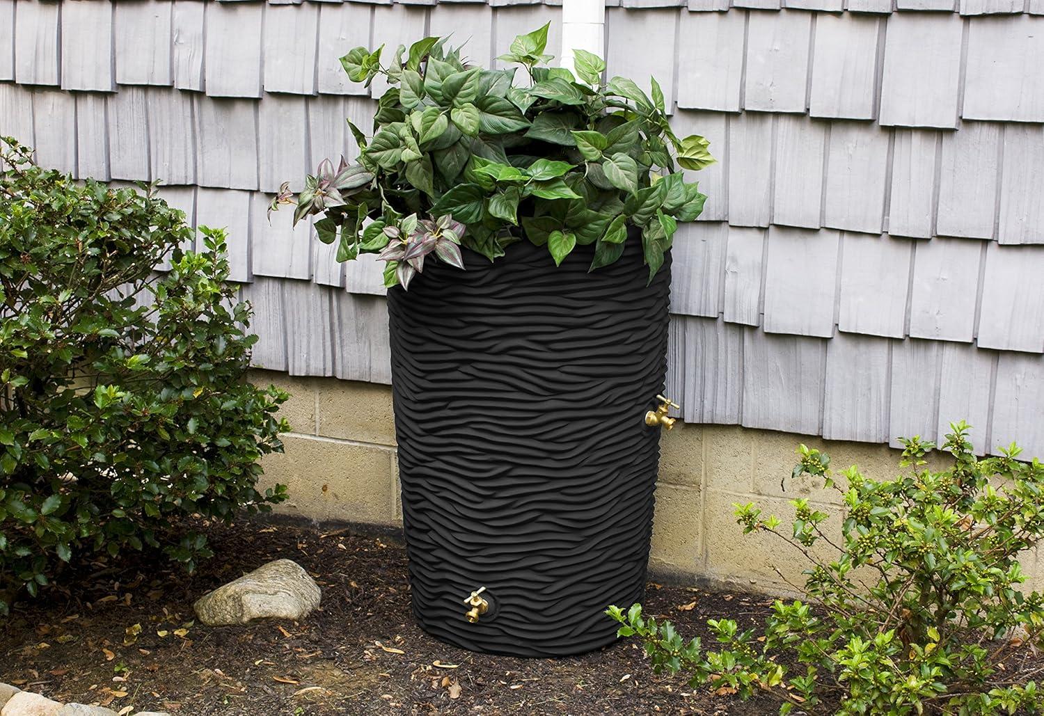 Good Ideas Good Ideas 50 Gallons Plastic Drainable Planter Rain Barrel
