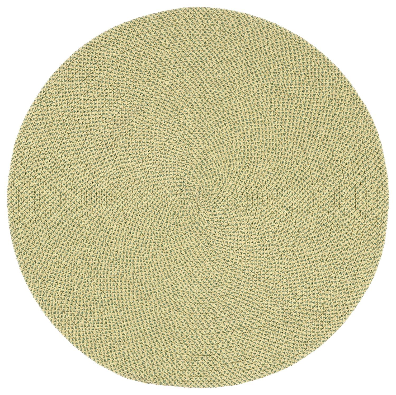 Braided BRD403 Hand Woven Area Rug - Green - 3' round - Safavieh.