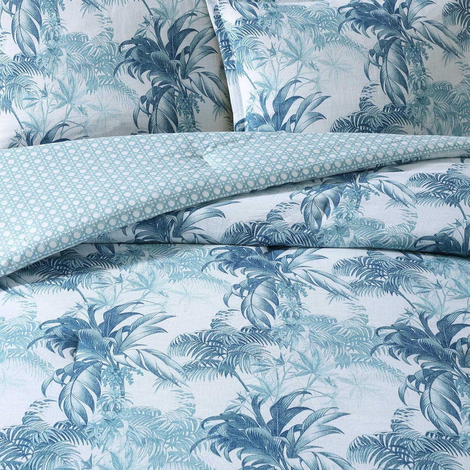 Tommy Bahama Home Tommy Bahama Legacy Palms Cotton Reversible Blue Comforter Set