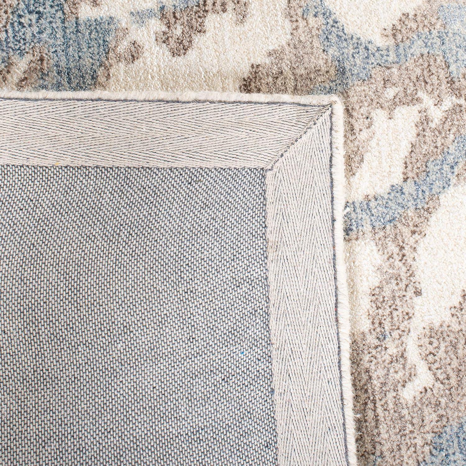 Restoration Vintage RVT112 Hand Tufted Indoor Accent Rug - 3'x5' - Light Brown/Ivory - Safavieh