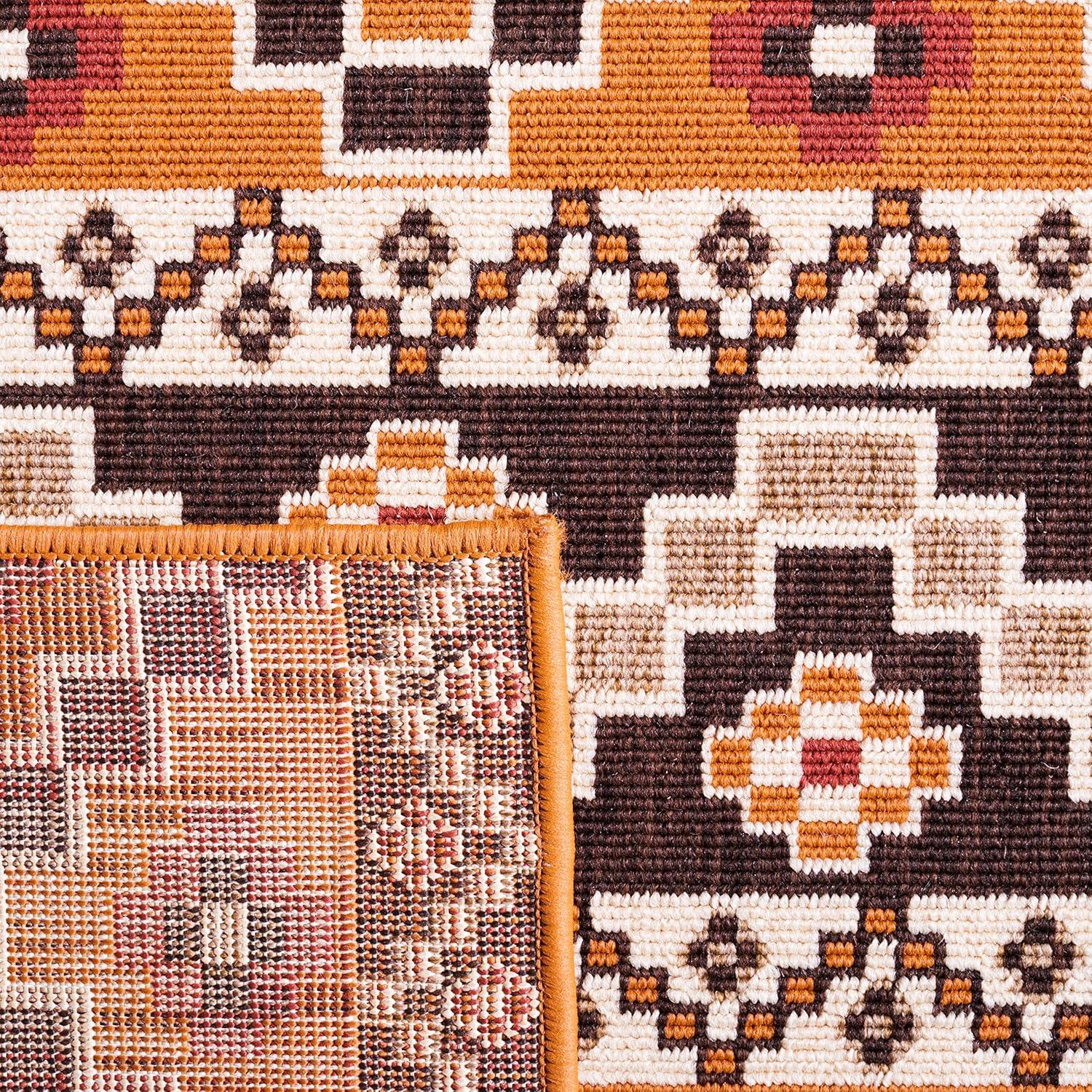 Veranda VER095 Power Loomed Indoor/Outdoor Area Rug - Rust/Red - 6'7"x9'6" - Safavieh.