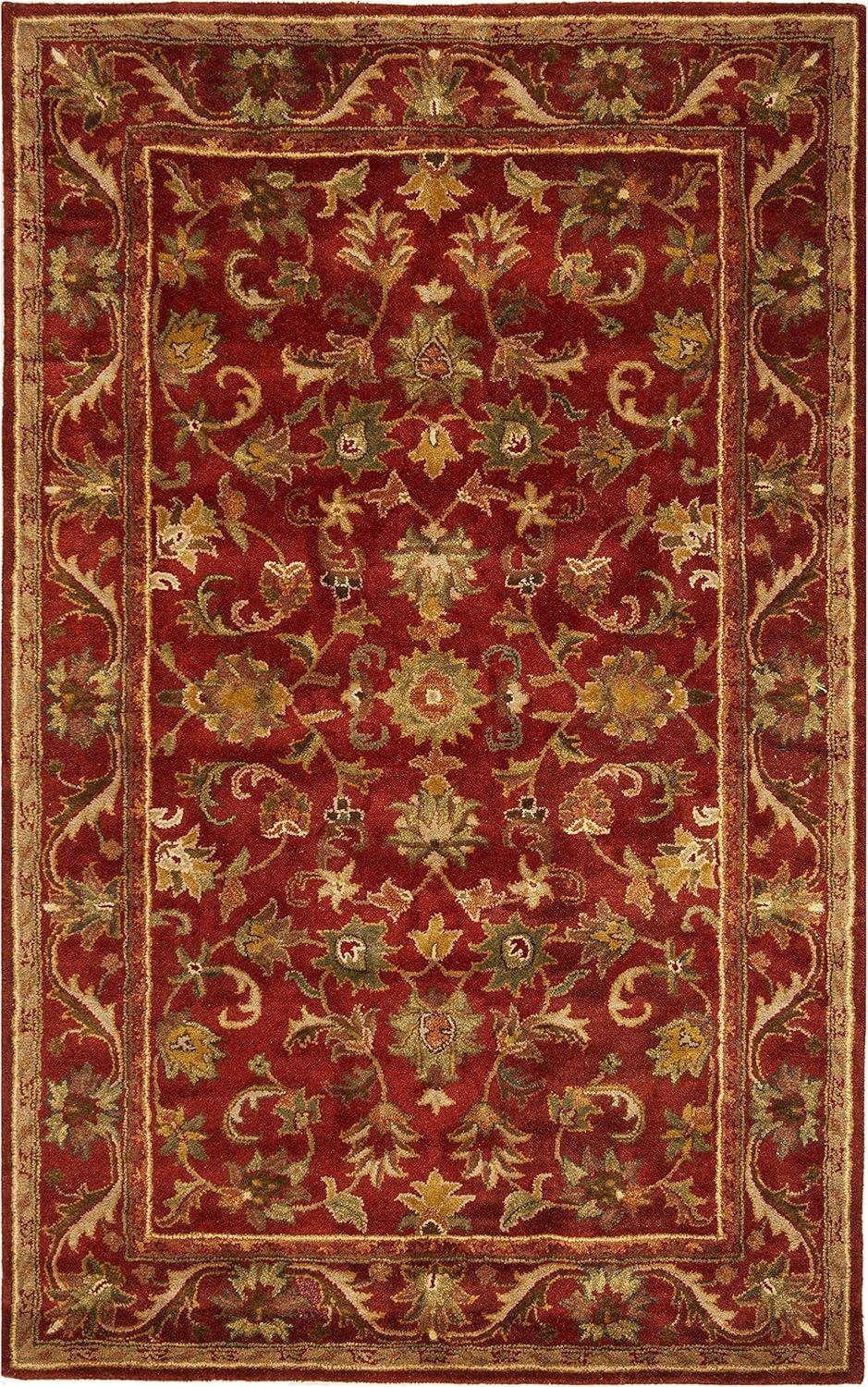 Antiquity AT52 Hand Tufted Indoor Area Rug - Red/Red - 7'6"x9'6" - Safavieh