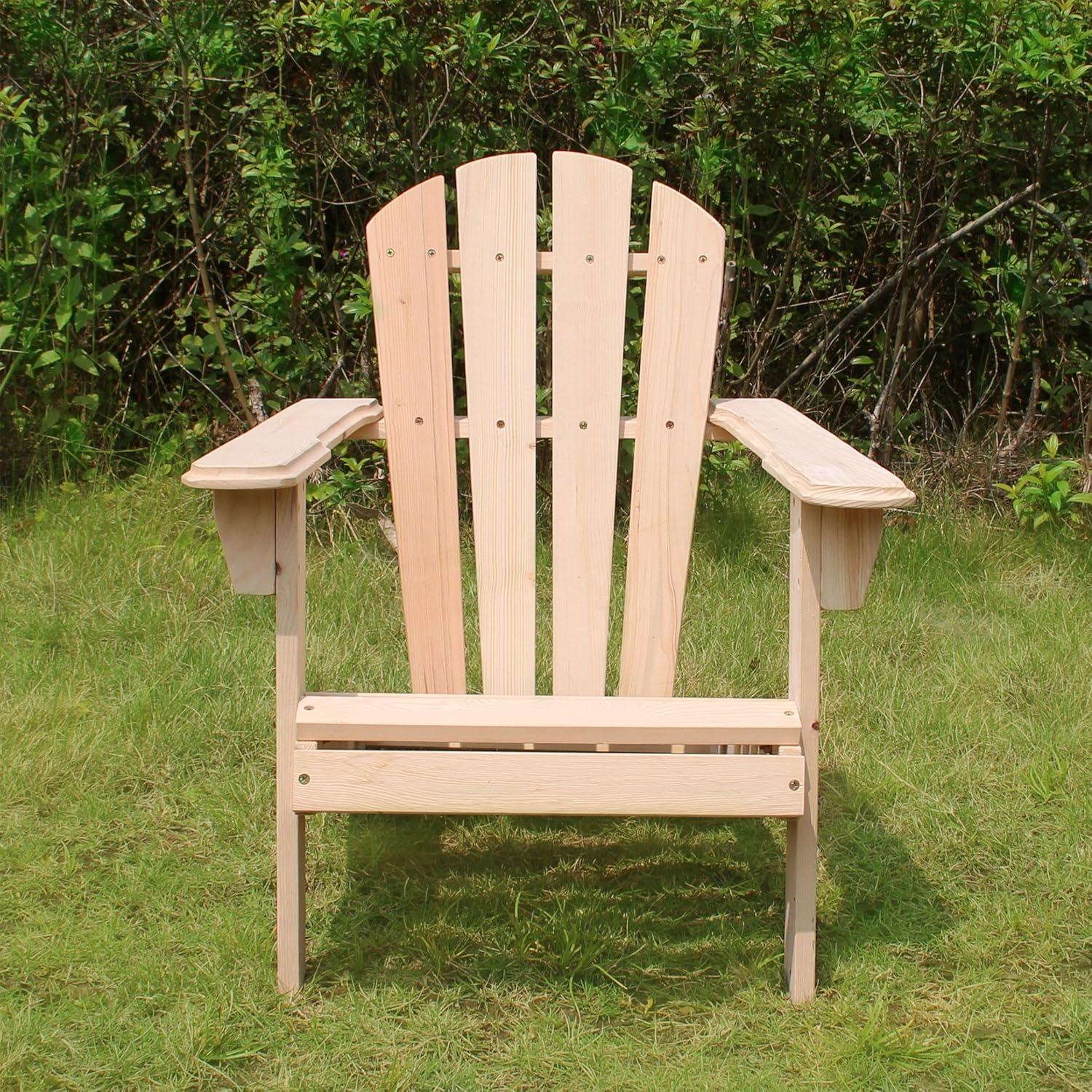 Kids Natural Canadian Hemlock Foldable Adirondack Chair