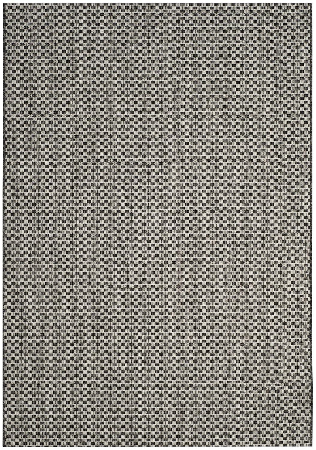 Courtyard CY8653 Power Loomed Indoor and Outdoor Area Rug - Black/Light Grey - 4'x5'7" - Safavieh