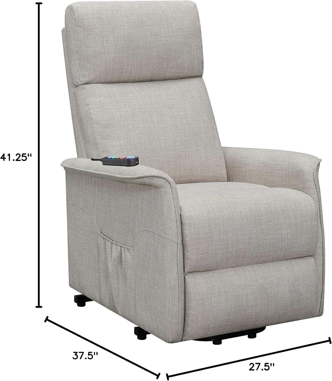 Herrera Power Lift Recliner with Wired Remote Beige