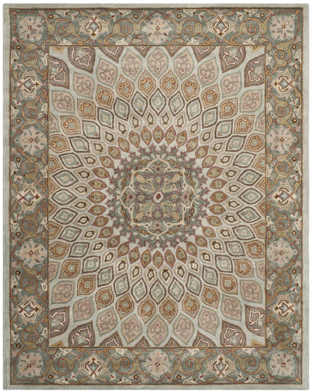 Heritage HG914 Hand Tufted Area Rug - Blue/Grey - 8'3"x11' - Safavieh.