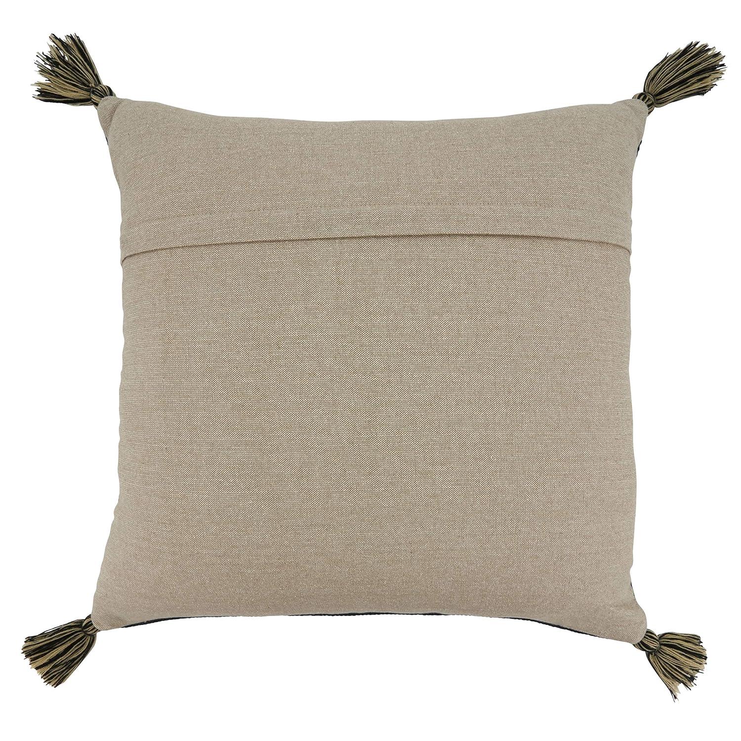 Saro Dinah Collection Embroidered Cotton Throw Pillow