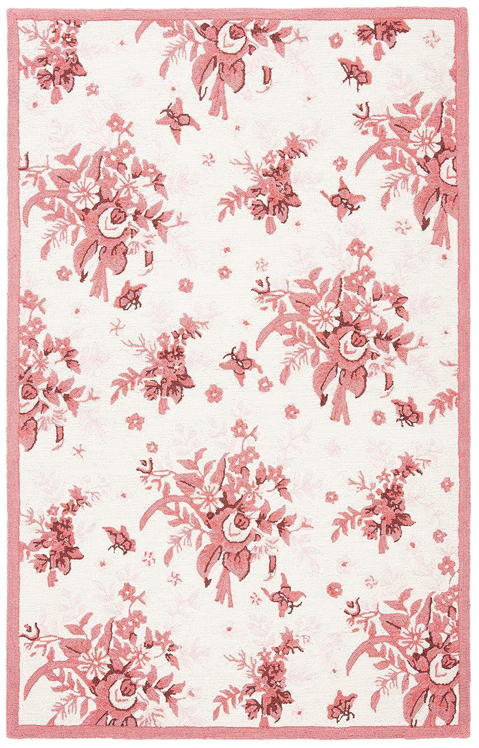 Chelsea HK250 Handmade Area Rug - 3'9"x5'9" - Ivory/Rose - Safavieh