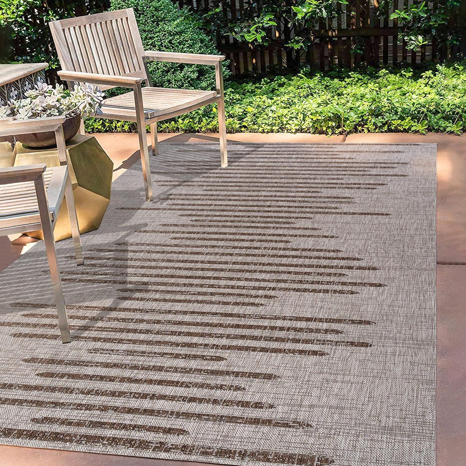 Zolak Berber Stripe Geometric Indoor/Outdoor Area Rug - JONATHAN Y