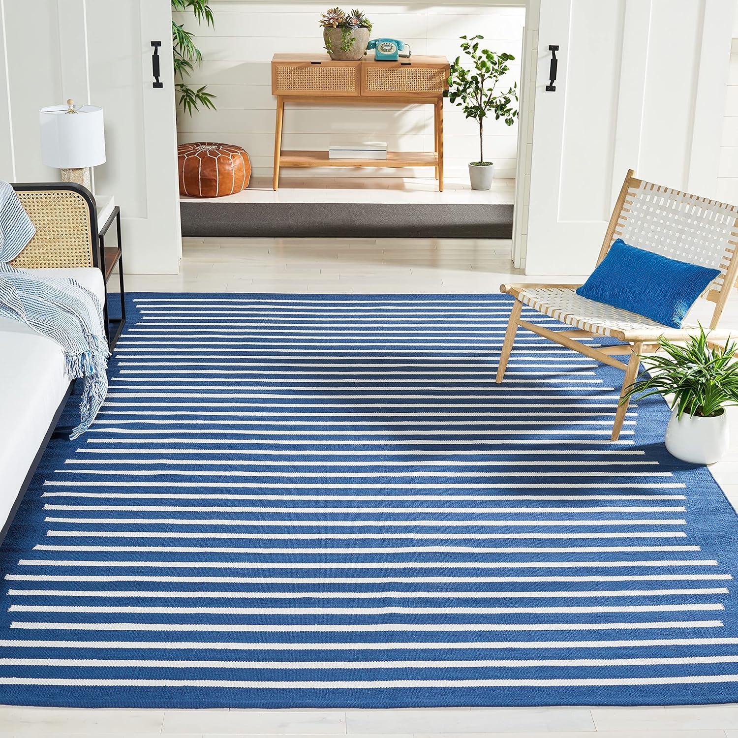 Montauk MTK712 Hand Woven Indoor Area Rug - Blue/Ivory - 8'x10' - Safavieh