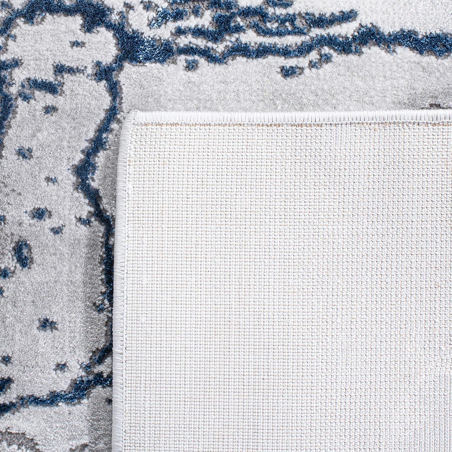 Craft CFT877 Loomed Indoor Runner Rug - Ivory Grey/Blue - 2'3"x8' - Safavieh