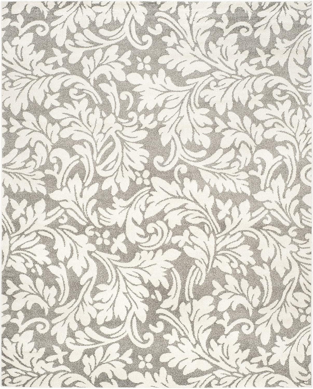 Amherst AMT425 Power Loomed Indoor Area Rug - Dark Grey/Beige - 8'x10' - Safavieh