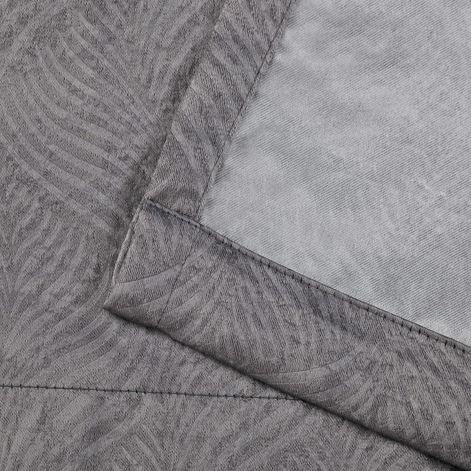 Superior Waverly Blackout Curtains, Rod Pocket, Set of 2, 52" x 63", Silver