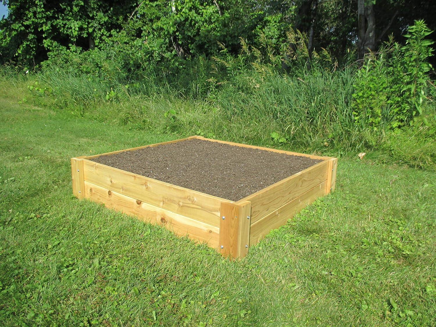 Smart Carts 4x4BedLG 4 x 4 Cedar Garden Raised Bed