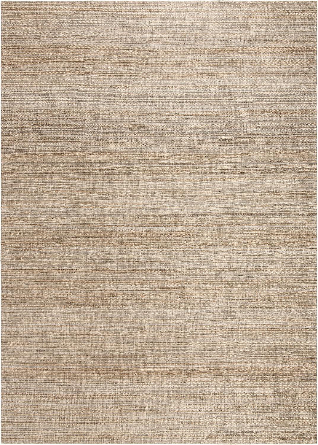 Natural Stripe Cotton Flat Woven 6' x 9' Area Rug