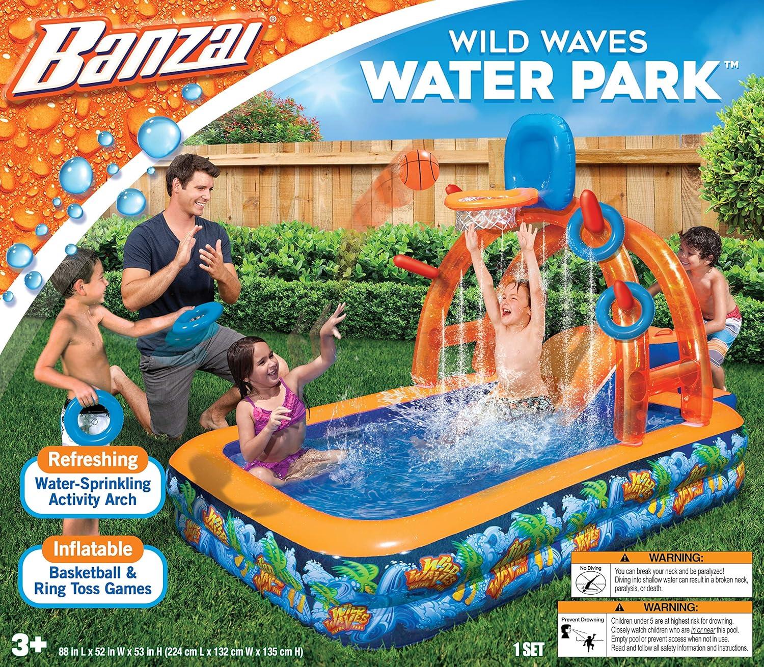 Banzai 52' x '88 Bounce House with Water Slide