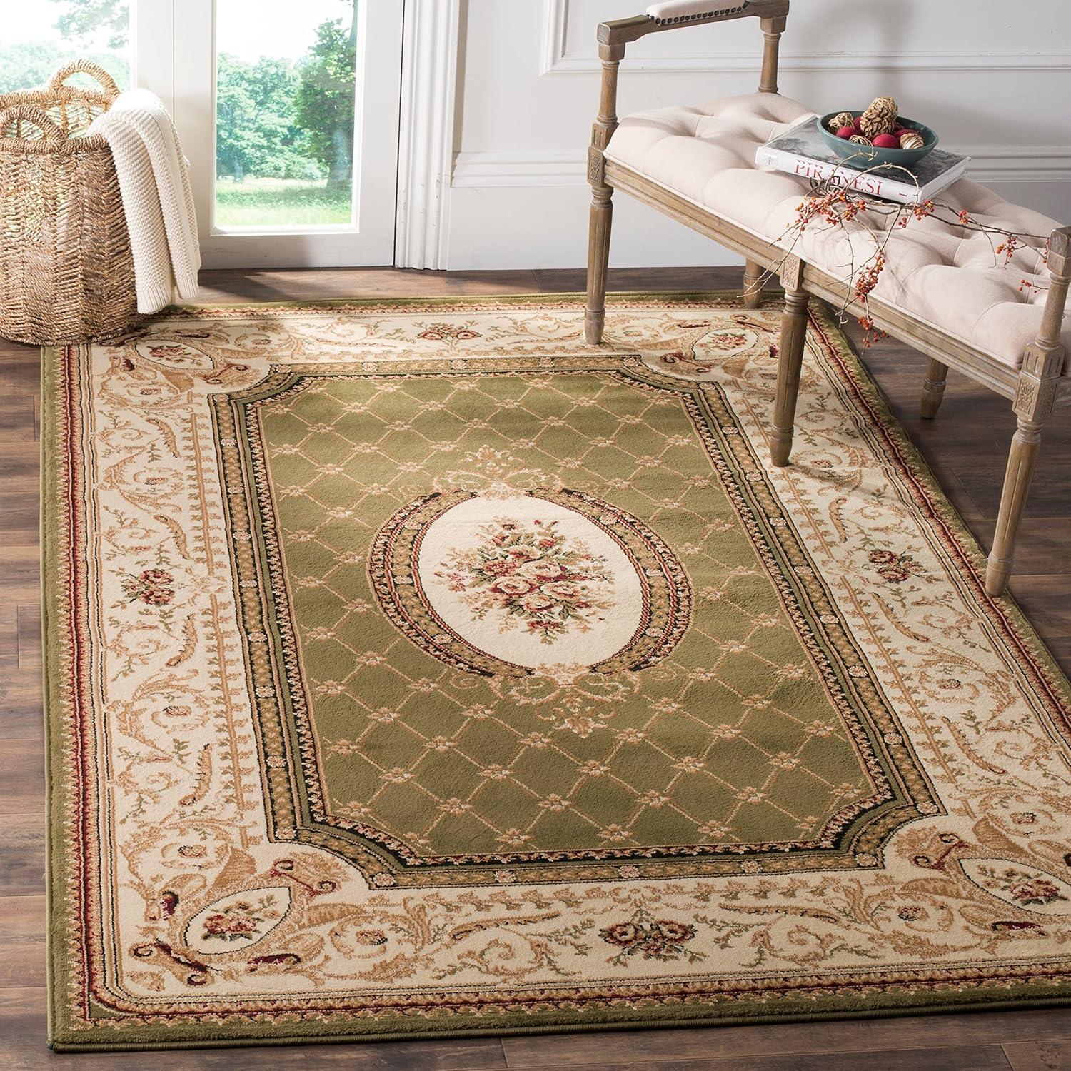 Lyndhurst LNH223 Power Loomed Accent Rug - Sage/Ivory - 3'3"x5'3" - Safavieh.