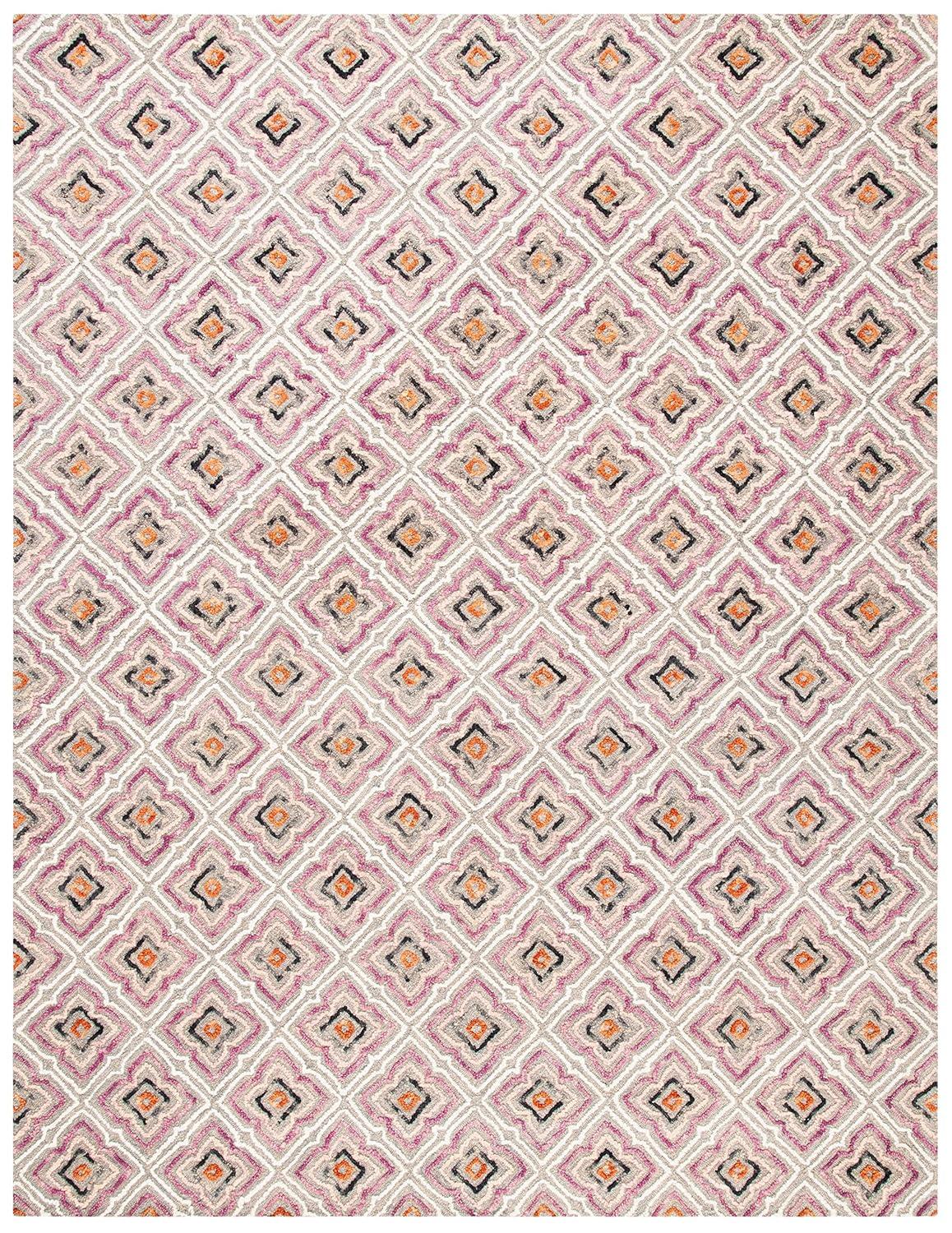Trace TRC512 Hand Tufted Area Rug - Ivory/Navy - 8'x10' - Safavieh.