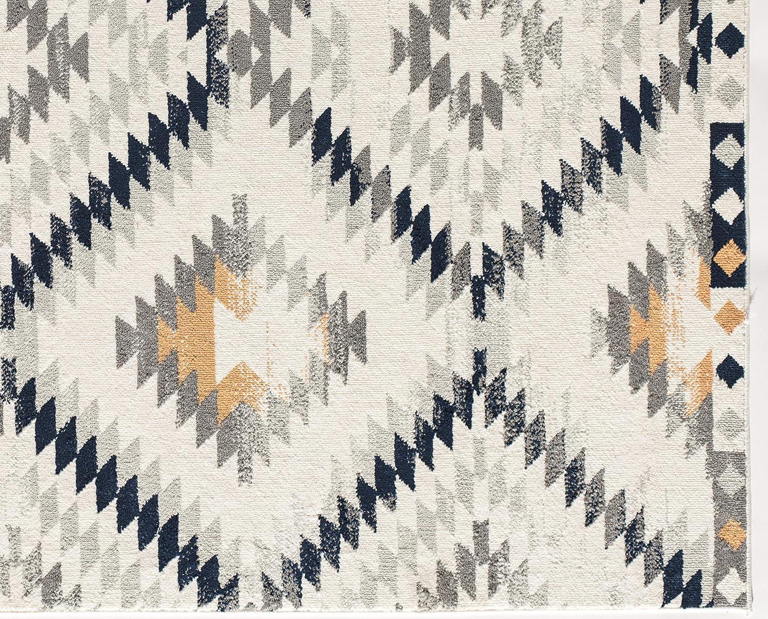 Rugs America Soleil BR30A Kilim Gold ivory Area Rug for Dining Room Rug Neutral Rug Living Room Rug Kitchen, 4'x6'