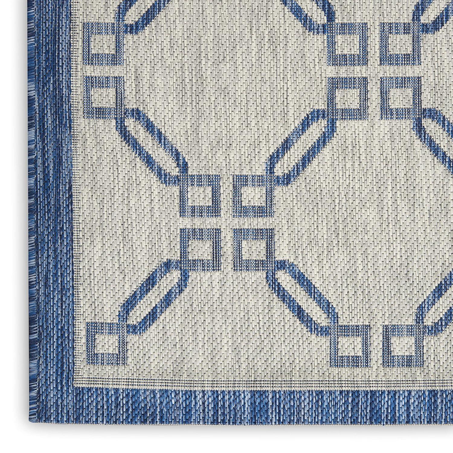 Nourison Garden Party GRD02 Indoor/outdoor Area Rug - Ivory Blue 6' x 9'