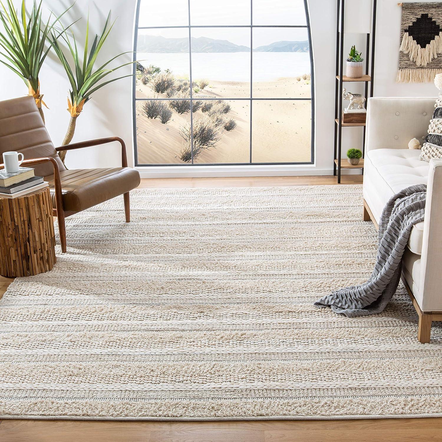 Natura NAT651 Hand Woven Area Rug - Ivory - 5'x8' - Safavieh