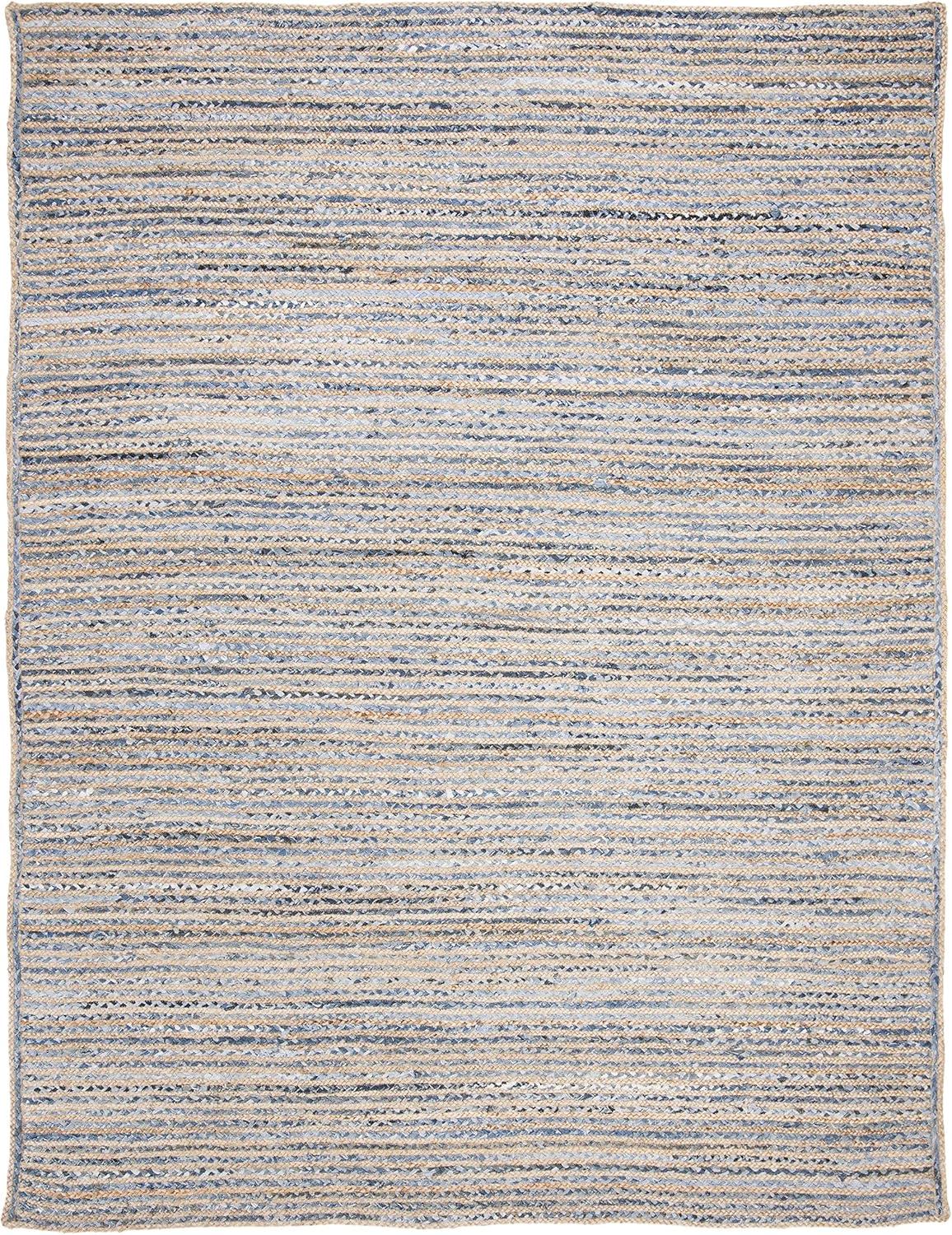 Cape Cod CAP250 Hand Woven Area Rug - Natural/Blue - 6'x9' - Safavieh.
