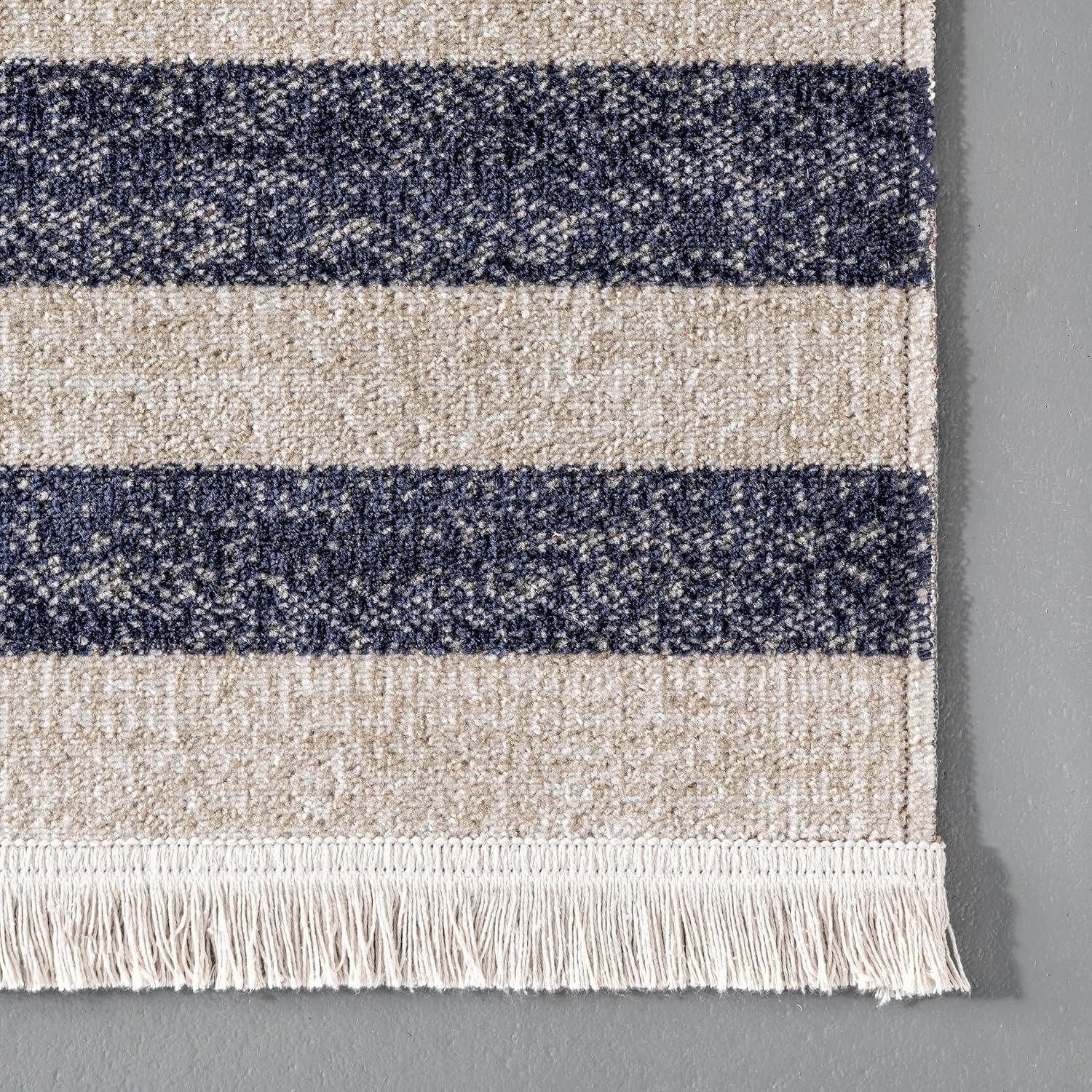 Nuloom Roberge Trellis 3x5 Indoor/Outdoor Accent Rug for Living Room Patio Deck Front Porch Entryway Kitchen, Navy/Ivory