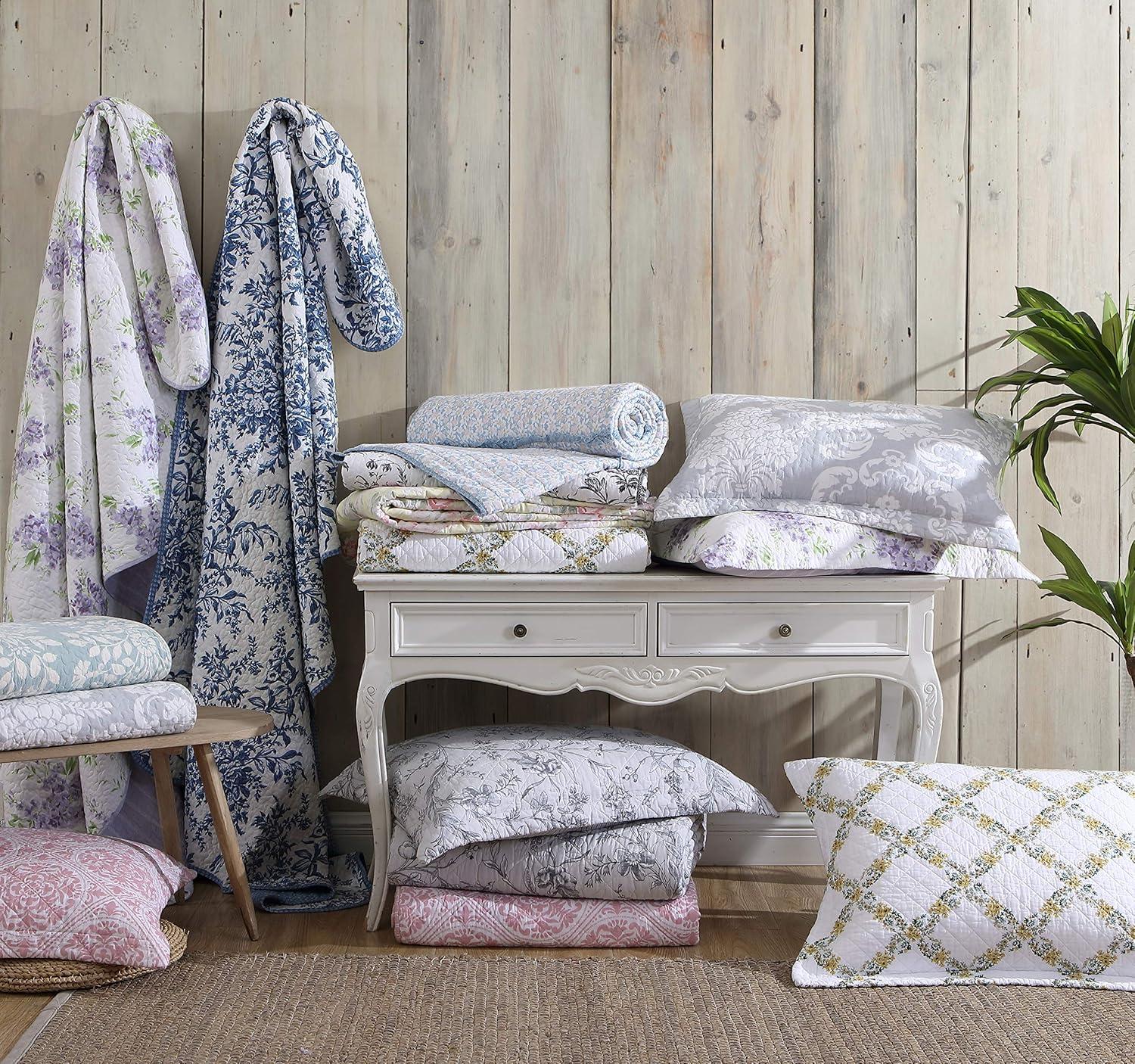 Laura Ashley Venetia Reversible Cotton Quilt Set
