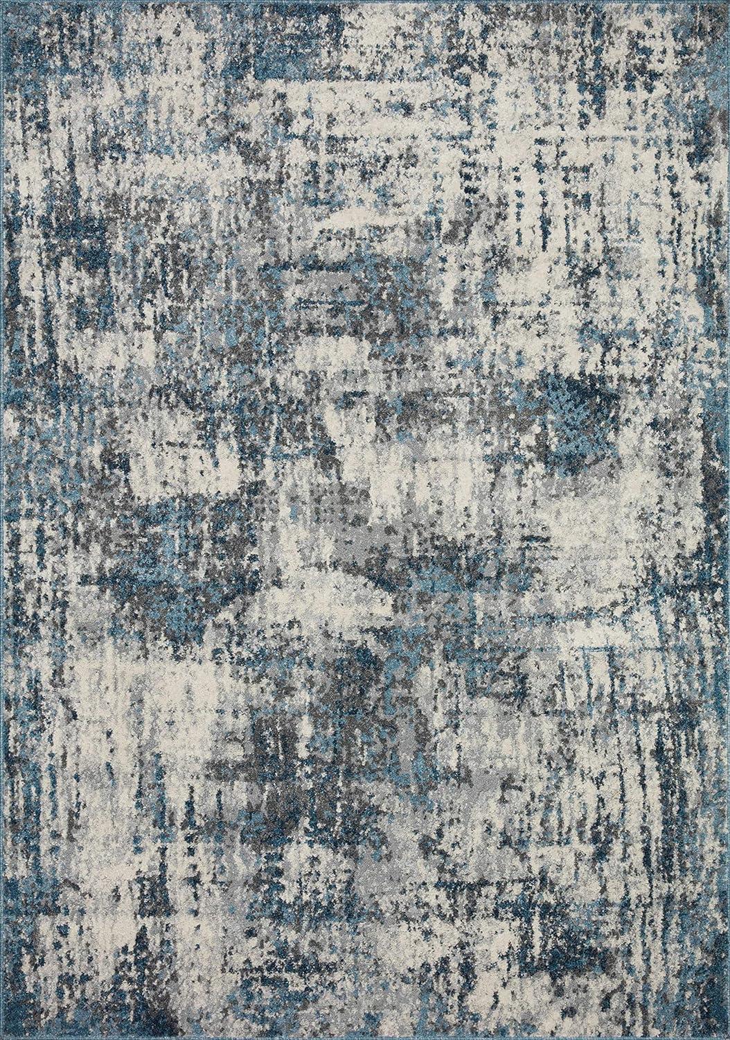 Austen Natural Ocean Abstract Washable Area Rug 5'3" x 7'7"