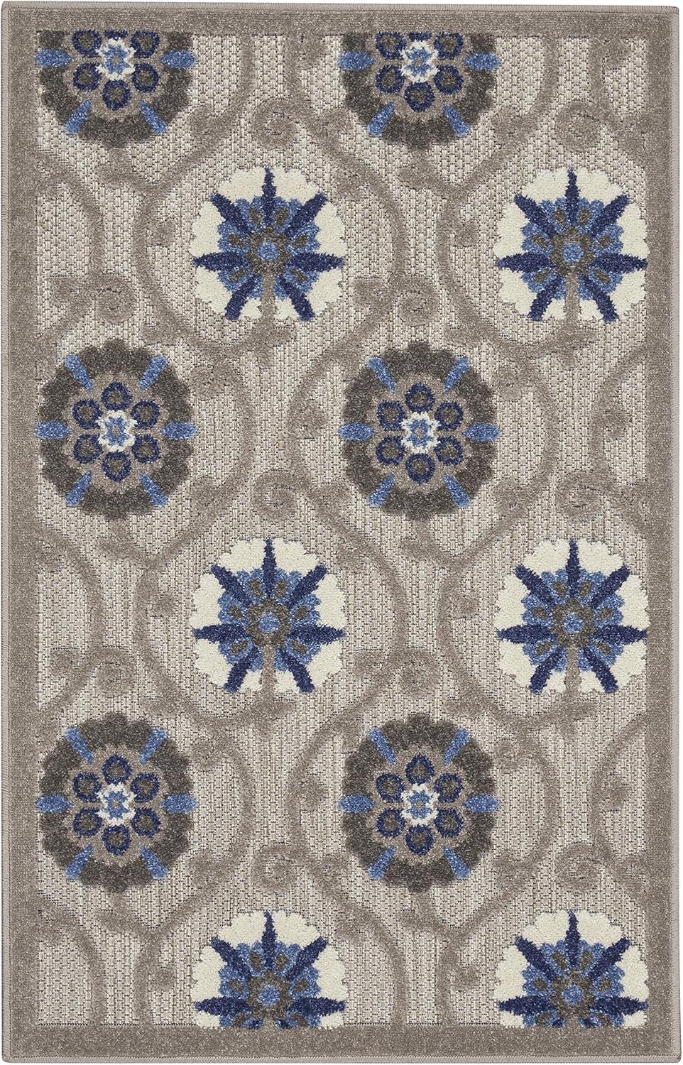 Nourison Aloha Contemporary Floral Outdoor Area Rug