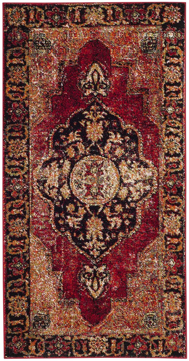 Vintage Hamadan VTH219 Power Loomed Indoor Accent Rug - Red/Multi - 2'3"x4' - Safavieh