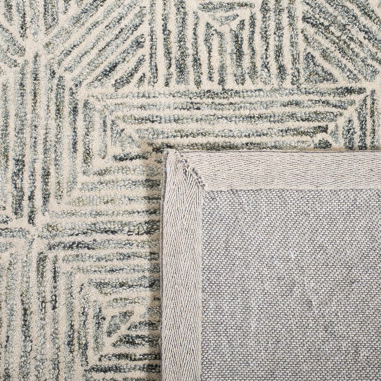 SAFAVIEH Abstract Brock Geometric Area Rug, Green/Ivory, 2' x 3'