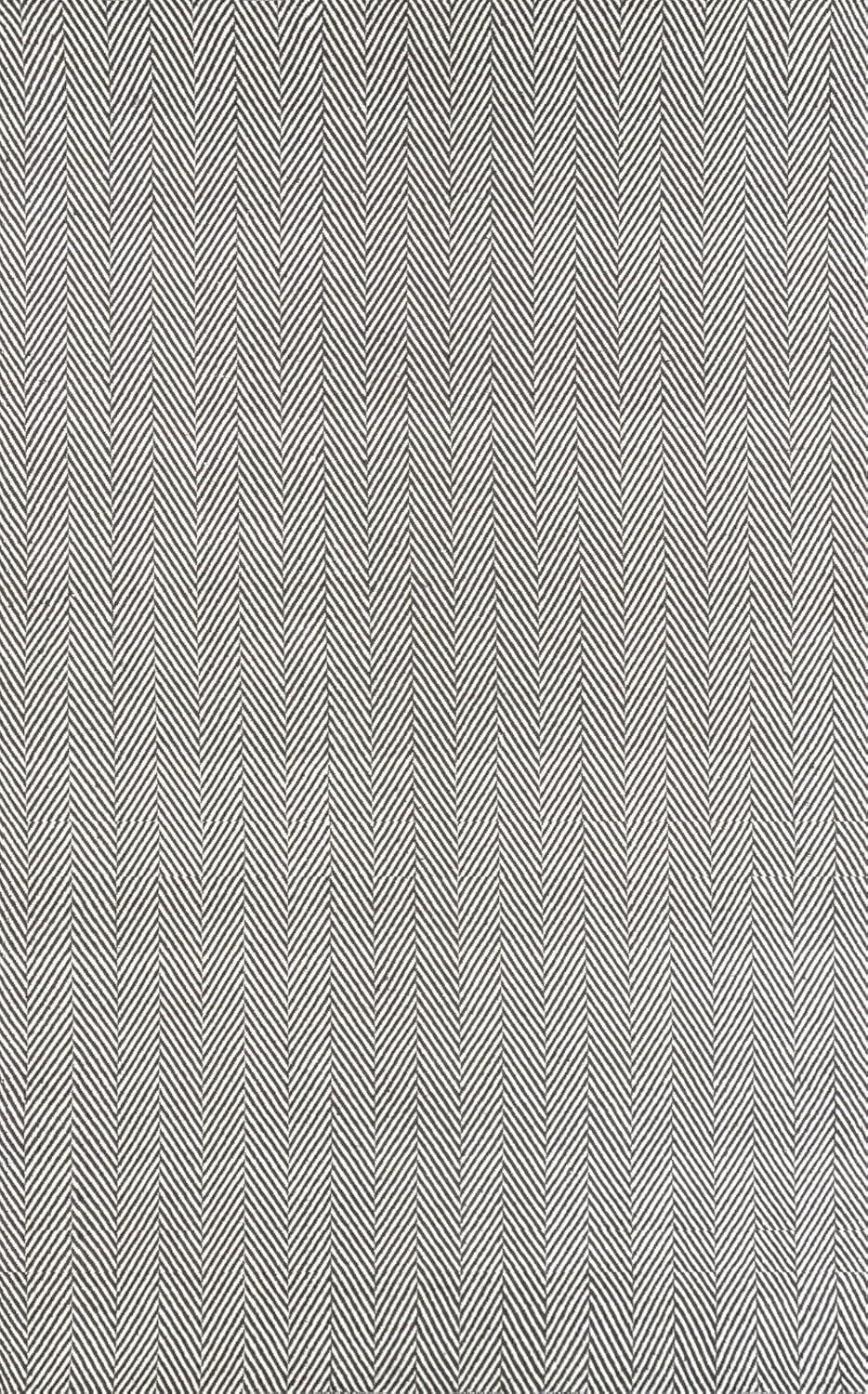 Gray Striped 3' x 5' Handwoven Cotton Area Rug