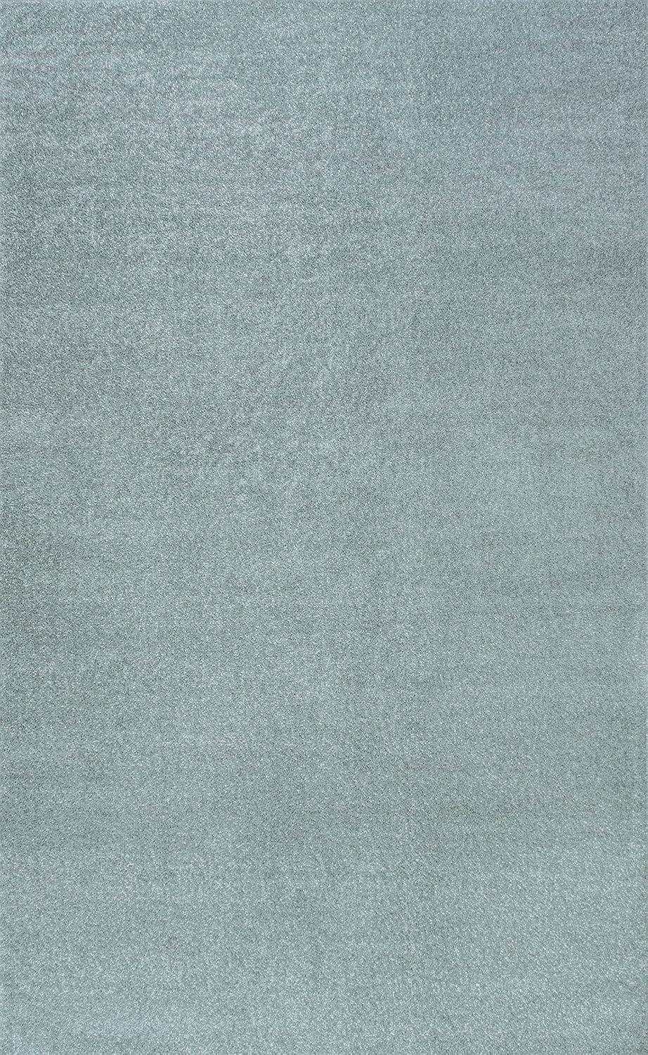 8'x10' Haze Solid Low-Pile, Light Blue - JONATHAN Y