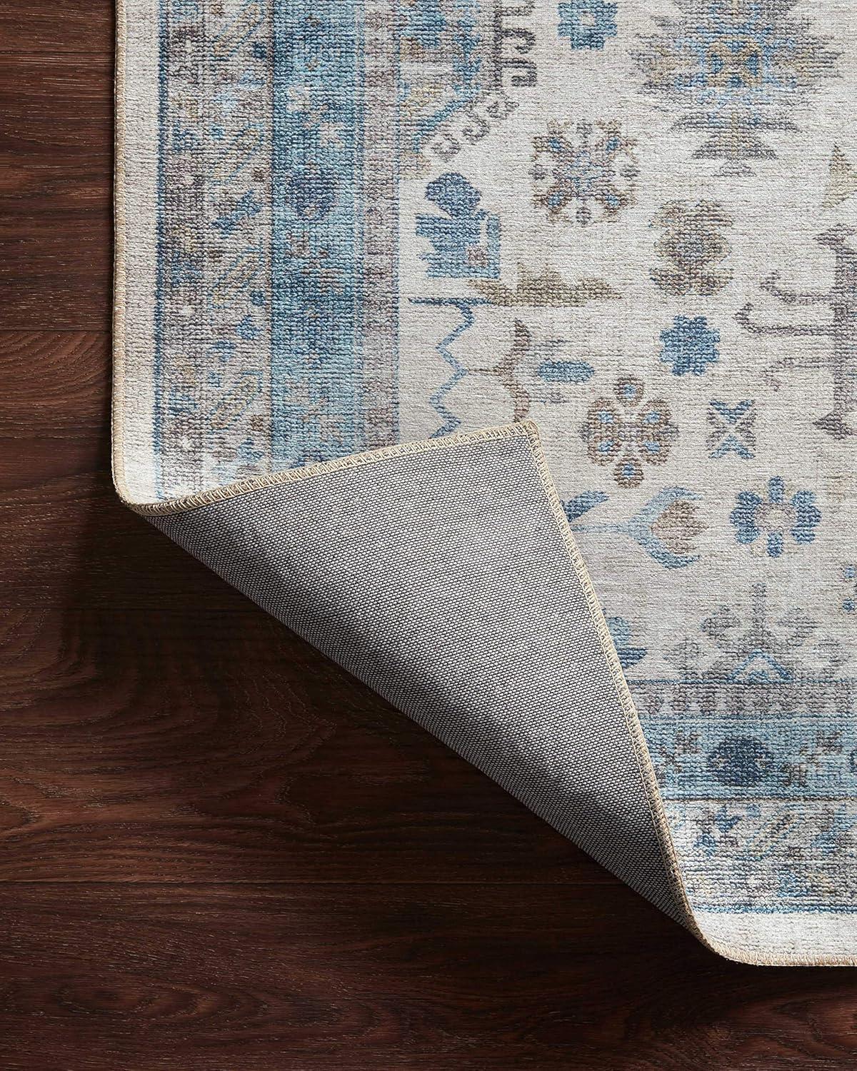 Loloi II Heidi Collection HEI-04 Ivory / Ocean, Southwestern Area Rug 2'-6" x 7'-6"