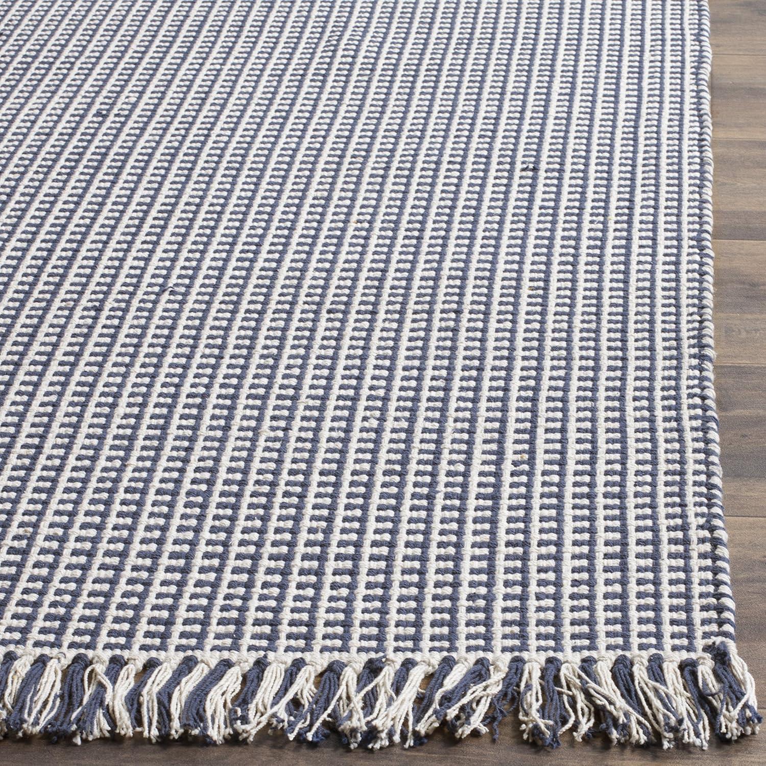 Montauk MTK340 Hand Woven Indoor Area Rug - Ivory/Navy - 5'x8' - Safavieh