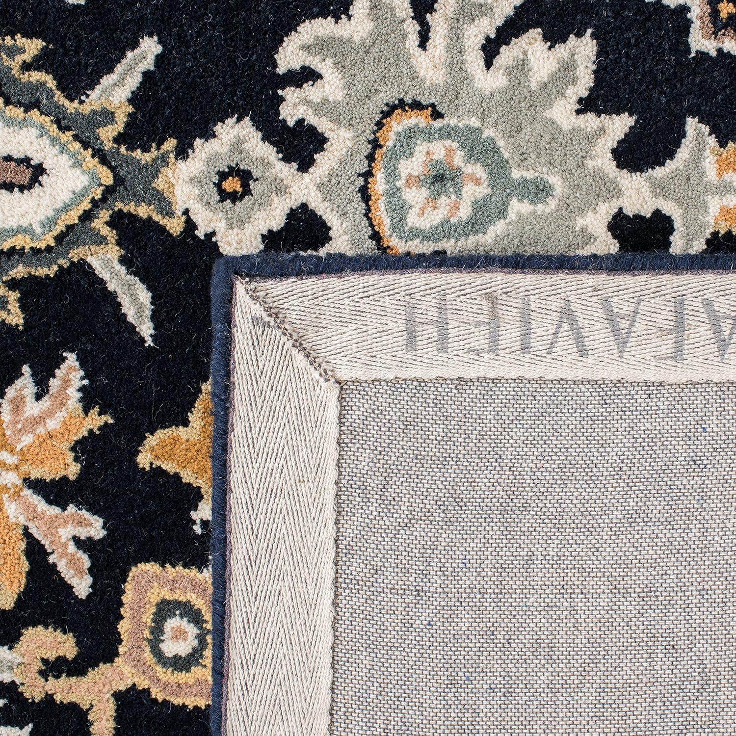 Heritage HG625 Handmade Area Rug - 9'x12' - Navy/Ivory - Safavieh
