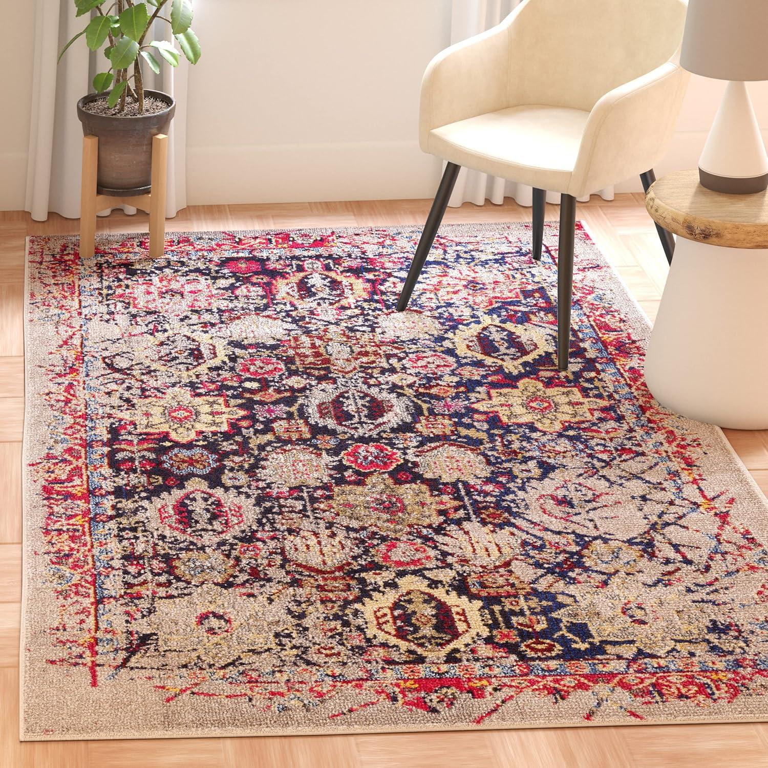 SAFAVIEH Monaco Shannon Abstract Area Rug, Grey/Multi, 10' x 14'
